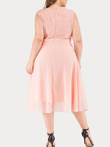 Lace Sleeveless Cocktail Dress