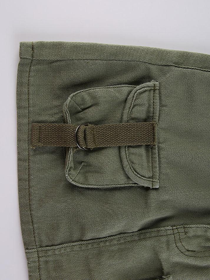 Denim Pocket Patched Mini Skirt