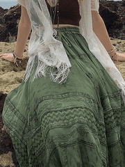 Fairy Vintage Printed Midi Skirt