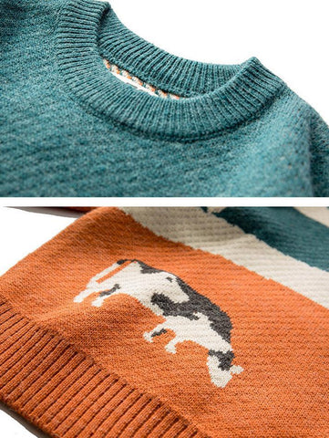 Jacquard-Strickpullover „Farm Land“