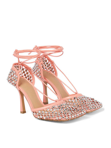 Rhinestone Square Toe Sandals