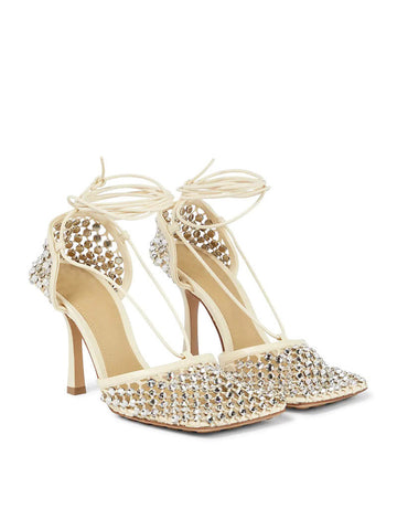 Rhinestone Square Toe Sandals