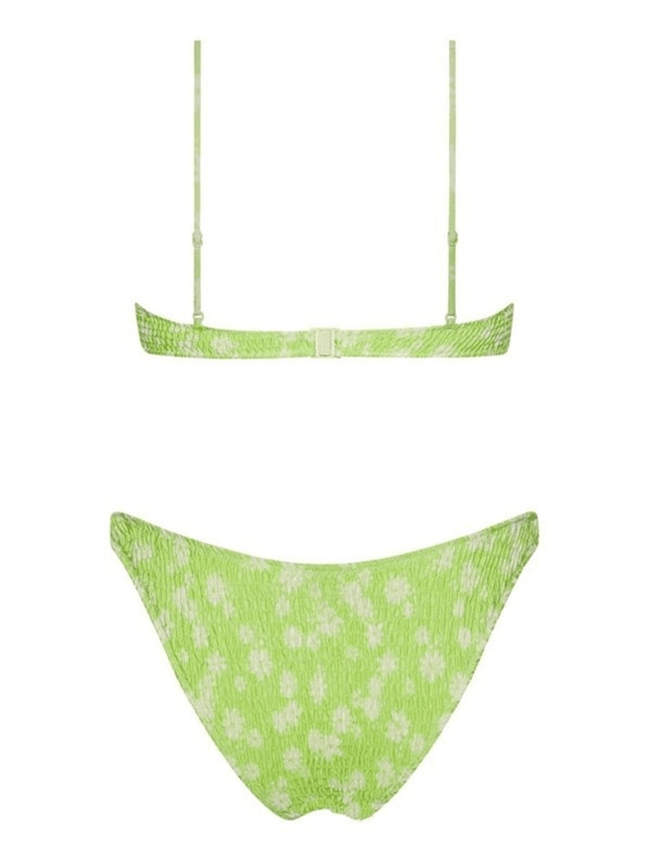 Gesmoktes Bikini-Set mit Blumenmuster