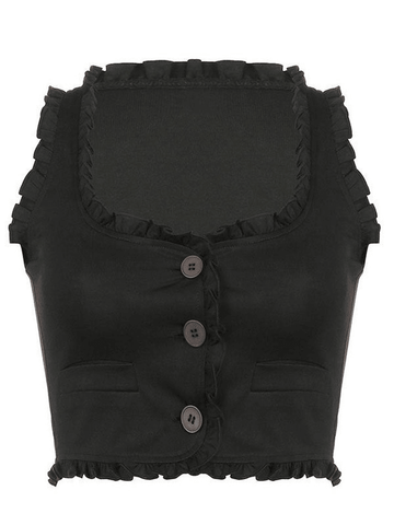 Frill Trim Corset Top