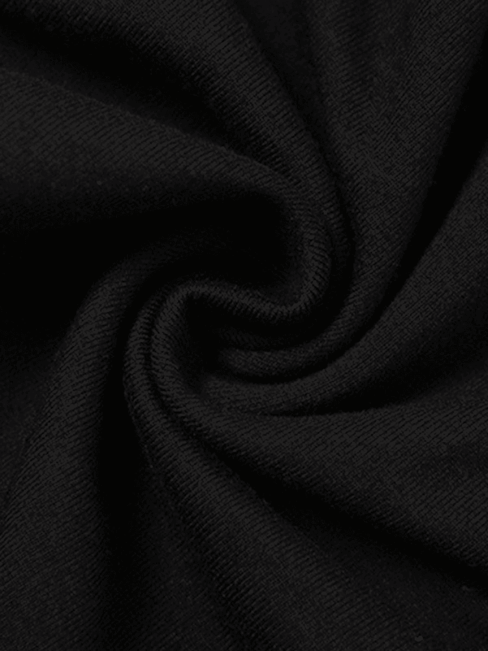 Gloves Design Irregular Halter Black Bodysuit