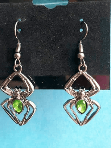 Rhinestone Spider Earrings