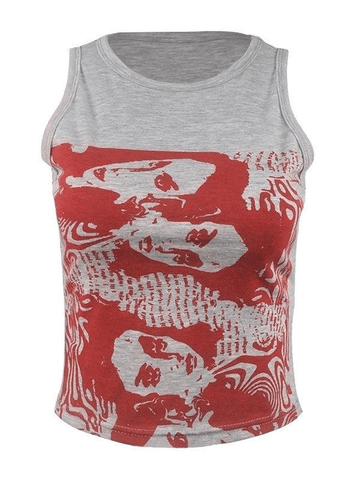 Kurzes Tanktop mit Siebdruck