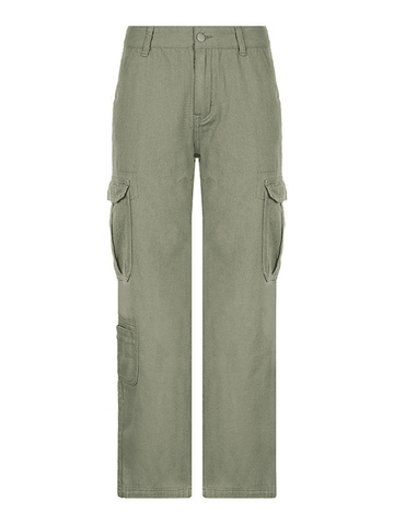 Green Washed Pocket Cargo Jeans