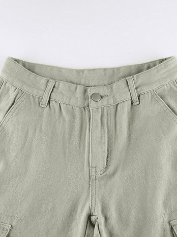 Green Washed Pocket Cargo Jeans