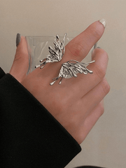 Grunge Butterfly Cuff Ring