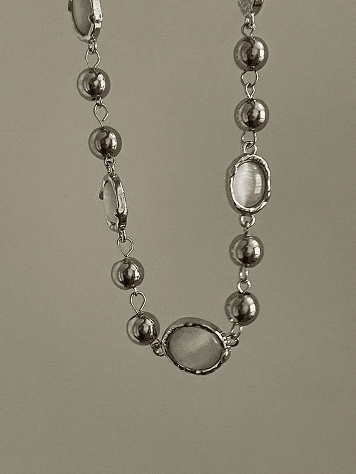 Grunge Gem Decor Beads Necklace