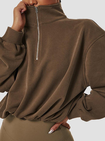 Half Zip Neck Sweatshirt