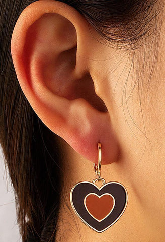 Pendientes colgantes en forma de corazón