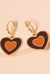 Heart-shaped Pendant Earrings