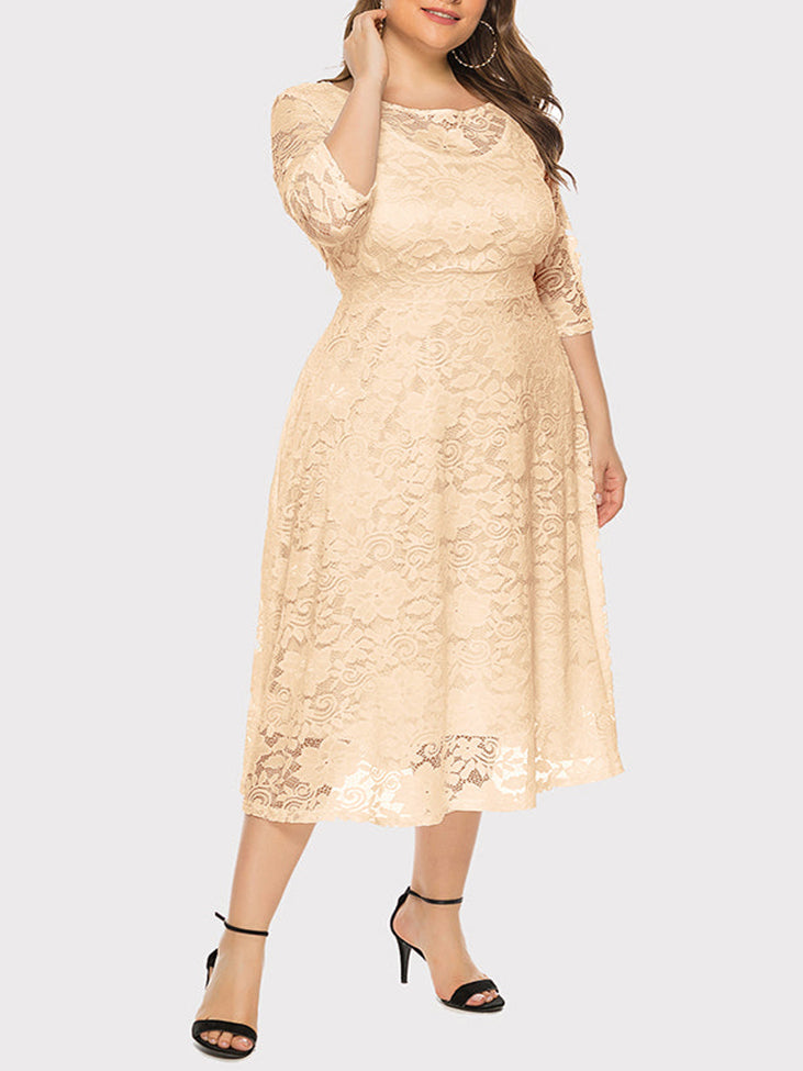 Lace Evening A-Line Dress