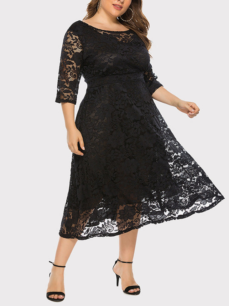 Lace Evening A-Line Dress