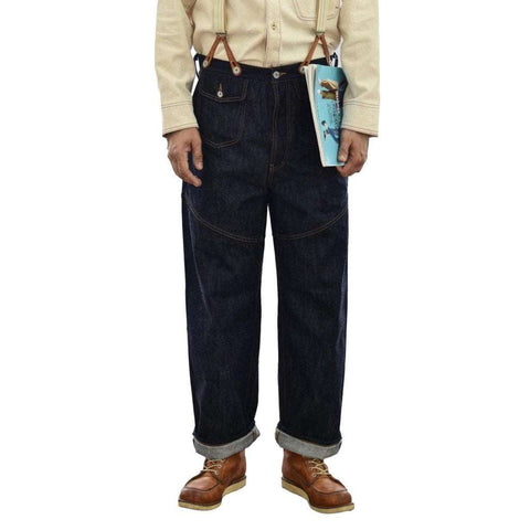 High-quality jeans with suspenders