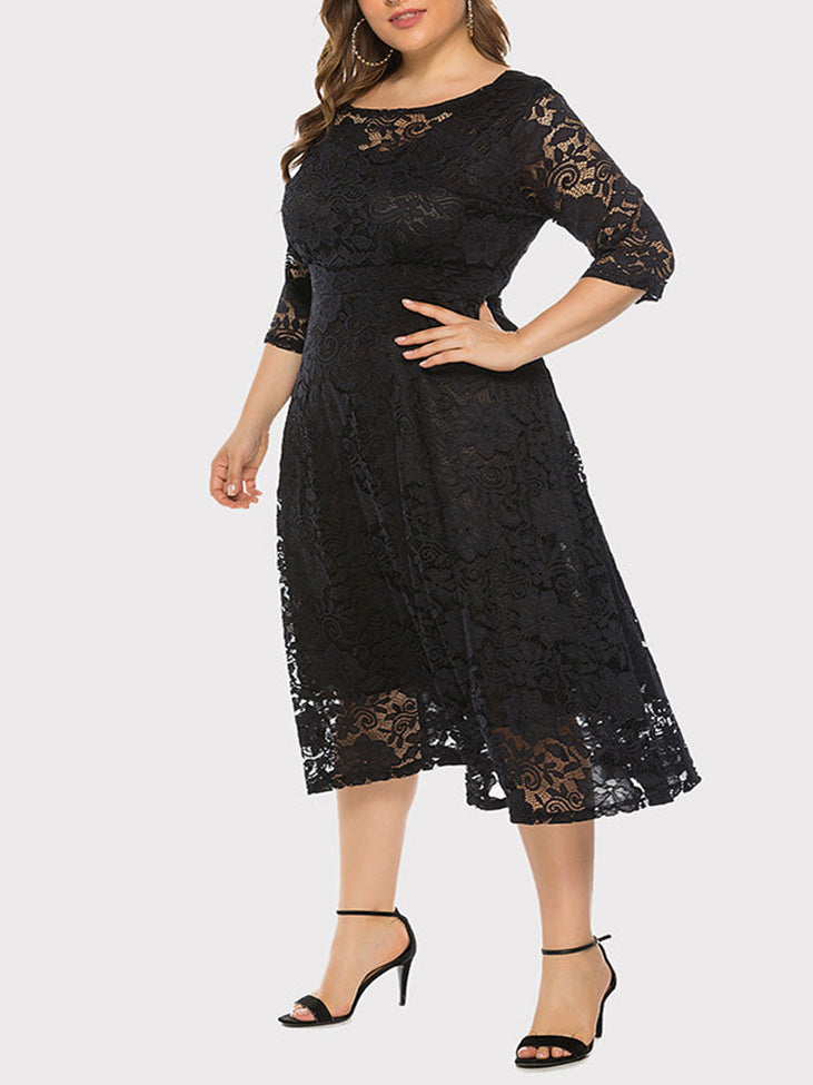 Lace Evening A-Line Dress