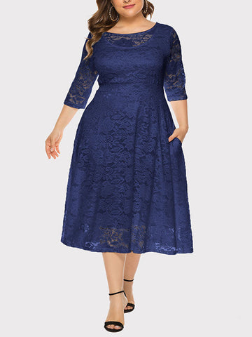 Lace Evening A-Line Dress