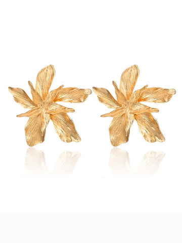 Gold Flower Drop Dangle Earring