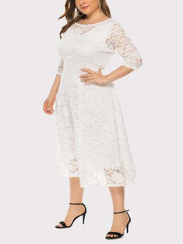 Lace Evening A-Line Dress