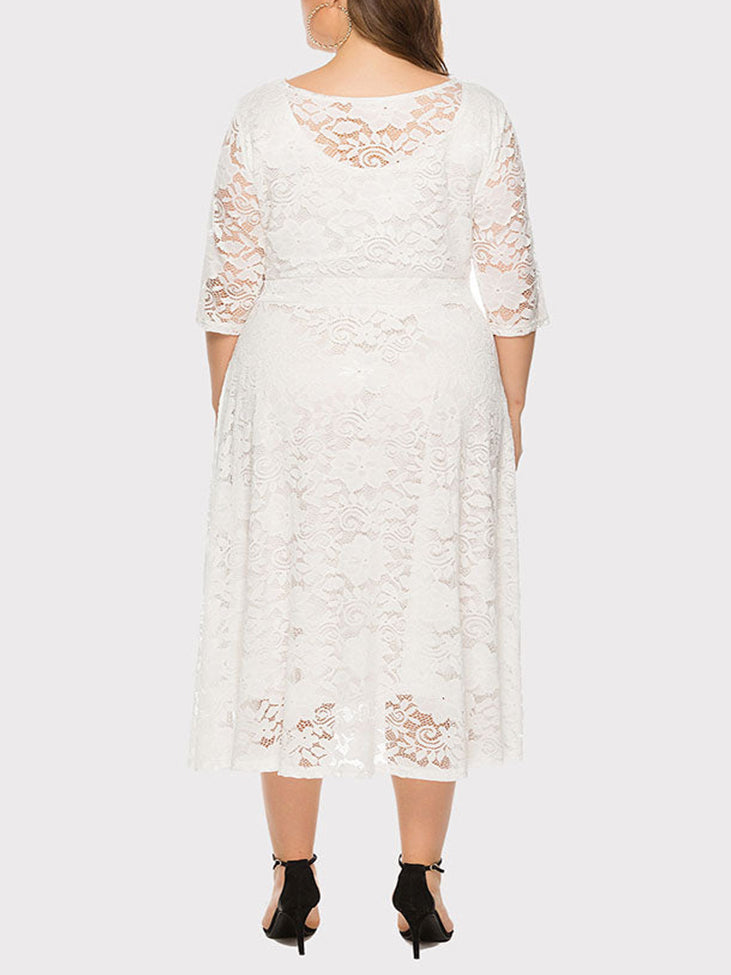 Lace Evening A-Line Dress