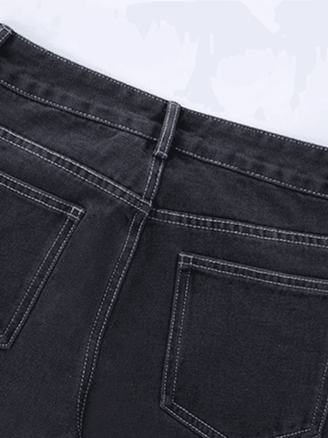 Boyfriendjeans aus hellem Waschdenim