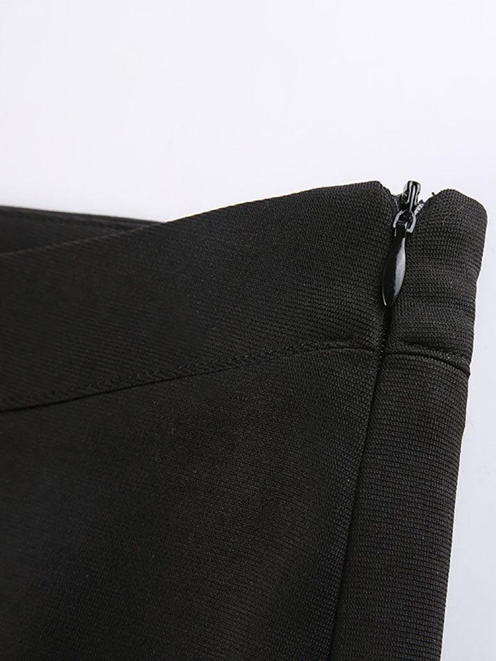 Lined Detail Split Cargo Mini Skirt