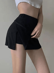 Lined Split Tennis Mini Skirt