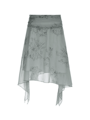 Lining Irregular Maxi Skirt