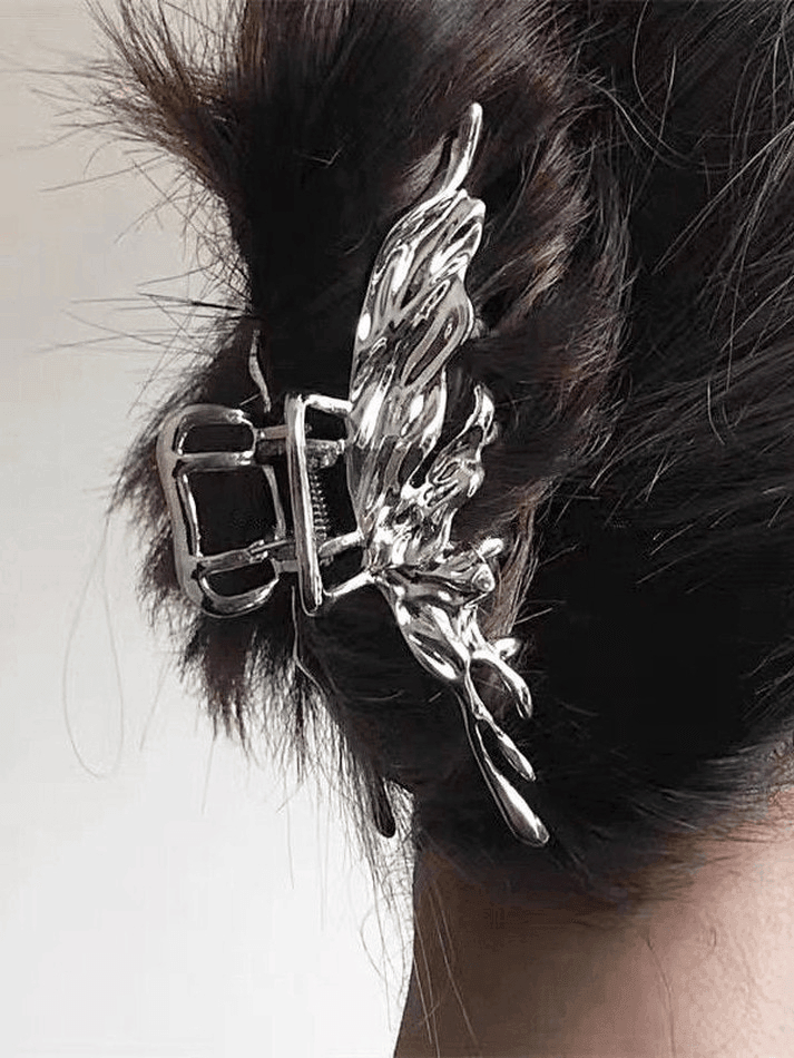 Liquid Metal Butterfly Claw Clip