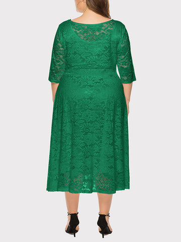 Lace Evening A-Line Dress