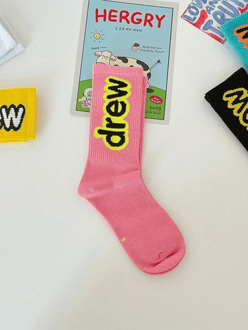 Logo Pattern Crew Socks