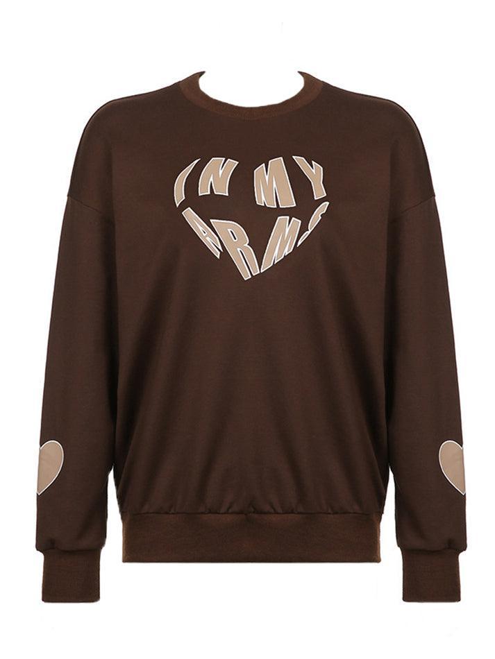 Sweatshirt mit Rundhalsausschnitt und Love Letter-Motiv