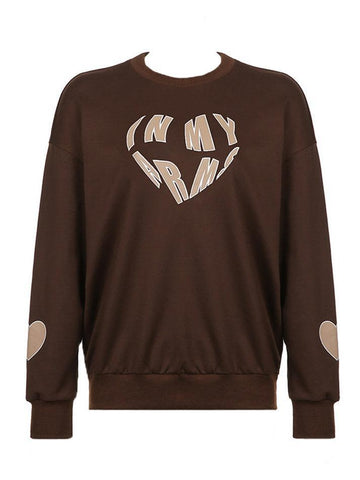 Sweatshirt mit Rundhalsausschnitt und Love Letter-Motiv