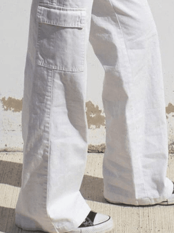 Pantalones rectos de cintura baja Y2K