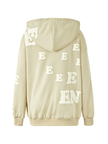 Herren-Kapuzenpullover mit Alphabet-Grafik