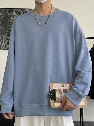 Basic-Sweatshirt mit Rundhalsausschnitt für Herren