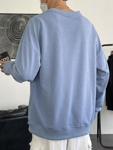 Basic-Sweatshirt mit Rundhalsausschnitt für Herren