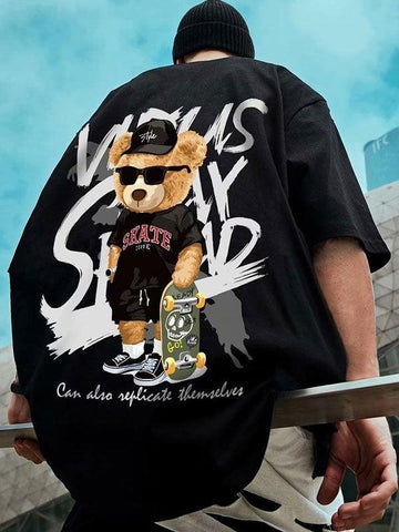 Skate Bear Grafik-T-Shirt für Herren