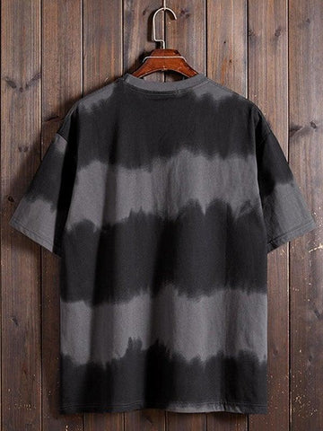 Camiseta de rayas tie-dye para hombre