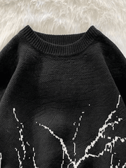 Men's Vintage Jacquard Long Sleeve Knit Sweater