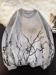 Men's Vintage Jacquard Long Sleeve Knit Sweater