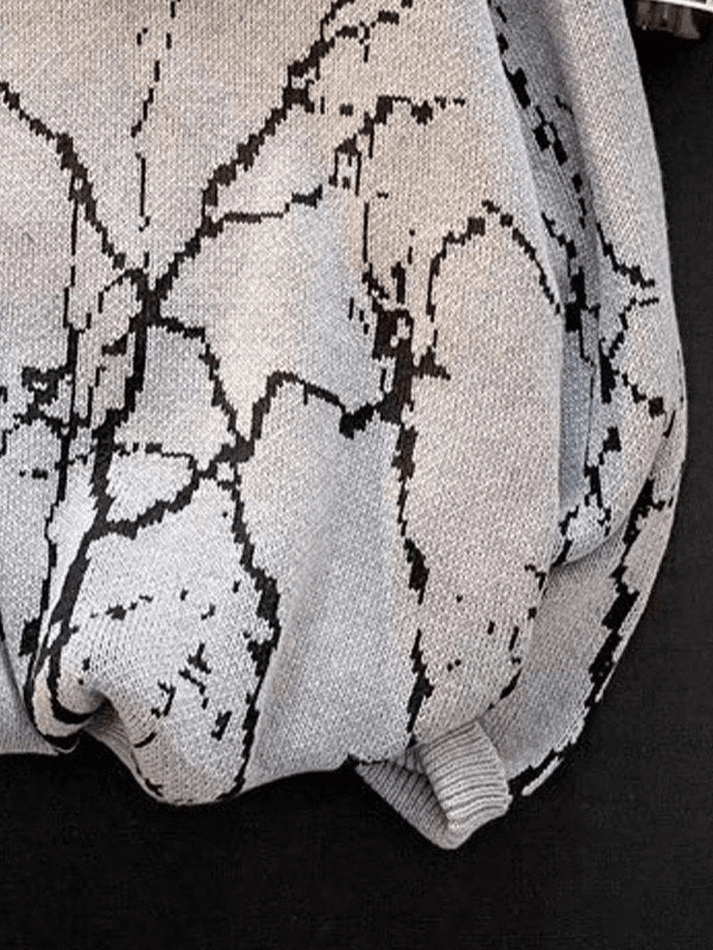 Men's Vintage Jacquard Long Sleeve Knit Sweater