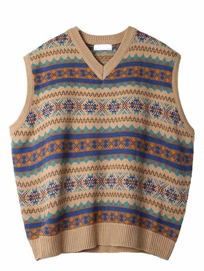 Men's Vintage Jacquard Sweater Vest