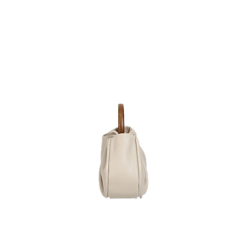 Scrunch Trim Tote Bag - Beige