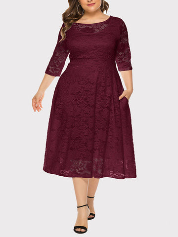 Lace Evening A-Line Dress