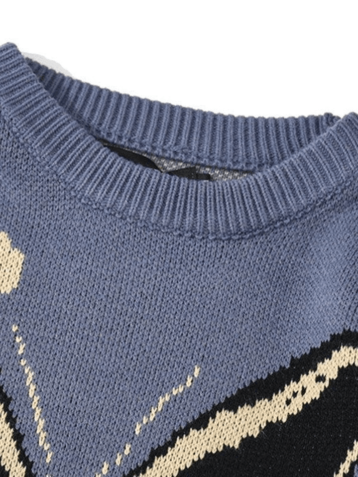 Jacquardpullover mit Schmetterlingsmuster