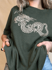 Dragon Printed Short Sleeve Tee