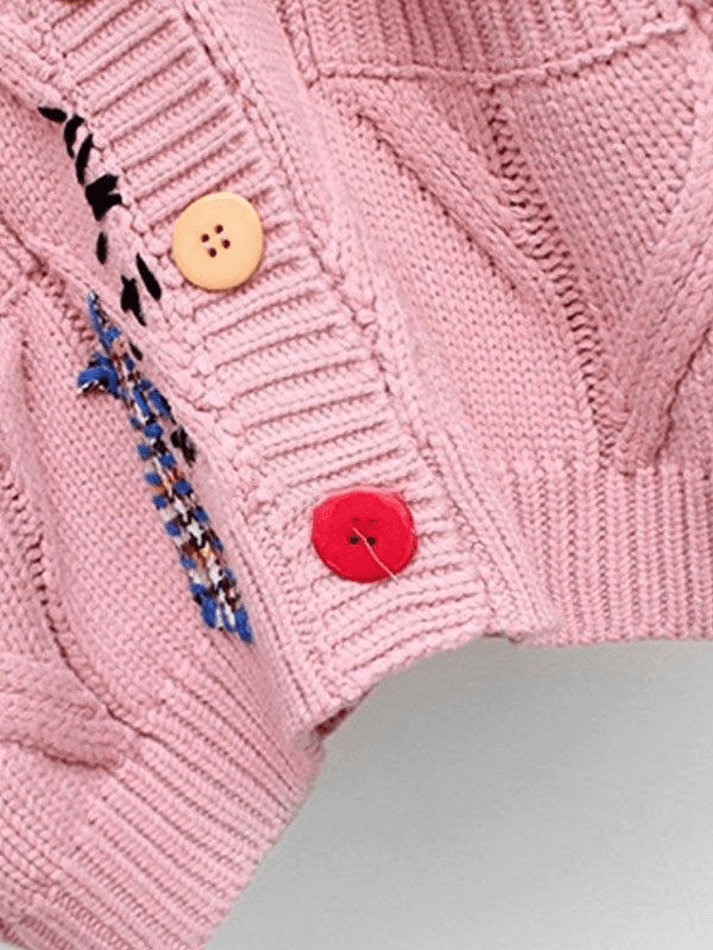 Embroidery Knit Cardigan